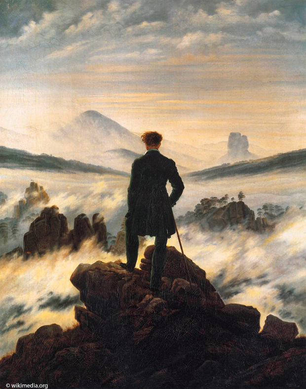 Caspar David Friedrich: Wanderer über dem Nebelmeer