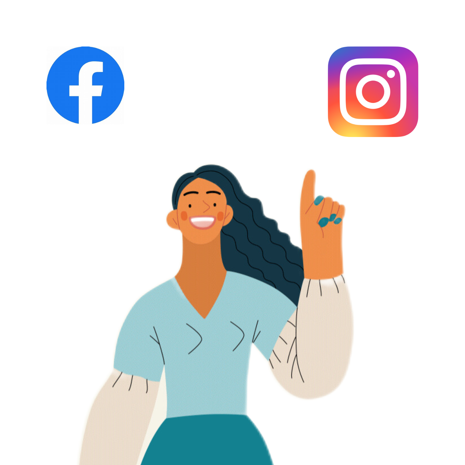 Icons Facebook und Instagram