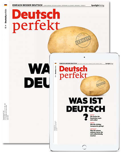 Deutsch perfekt als PDF-Download auf dem Tablet und als Zeitschrift