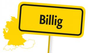 Billig, Ortschild