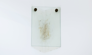 Spuren der zerstörten Fettecke im ehemaligen Raum 3 von Joseph Beuys sind am 07.01.2016 in der Kunstakademie in Düsseldorf