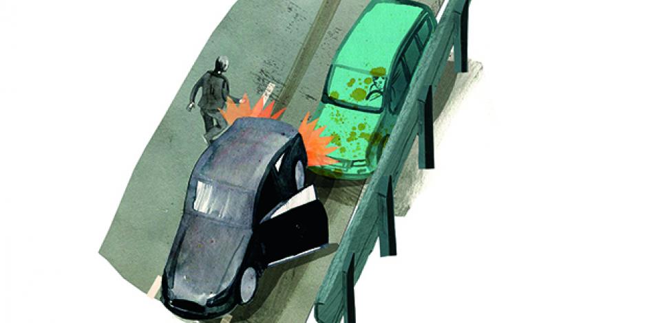 Illustration: Autobahnunfall