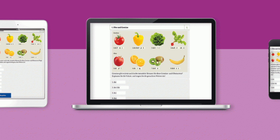 Geräte mit interaktiven Übungen von Deutsch perfekt