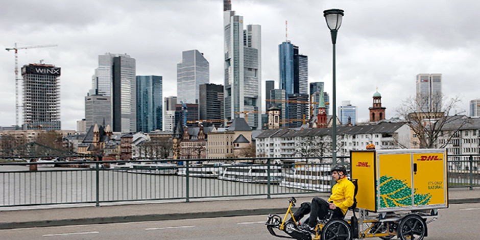 Paketdienst per Fahrrad