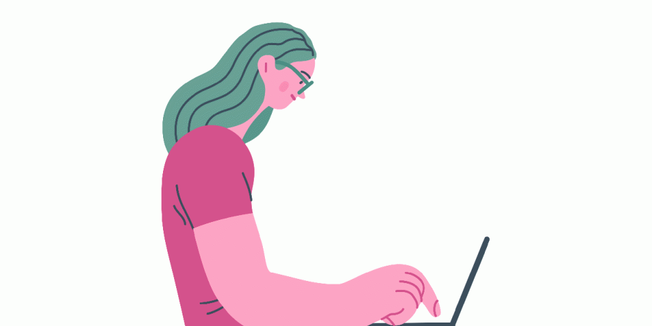 Frau am Computer