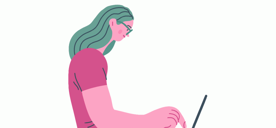Frau am Computer