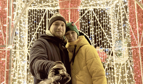 Iegor Nikolaienko mit seiner Frau