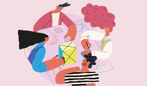 Illustration: Menschen bei der Arbeit