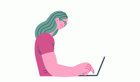Frau am Computer